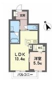 写真：Ｌａ　Ｍａｉｓｏｎ　Ｃａｌｍｅ 2階201の間取図