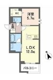 写真：Ｌａ　Ｍａｉｓｏｎ　Ｃａｌｍｅ 2階205の間取図