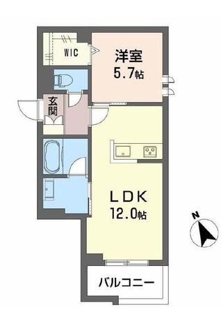 拡大写真：Ｌａ　Ｍａｉｓｏｎ　Ｃａｌｍｅ 3階305の間取り