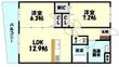 糟屋郡志免町南里4丁目の間取図