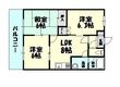 福岡市博多区浦田２丁目の間取図
