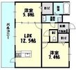 糟屋郡志免町片峰3丁目の間取図