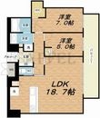 ジオグランデ梅田茶屋町レジデンスの間取図