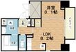 シーズンフラッツ靭本町の間取図