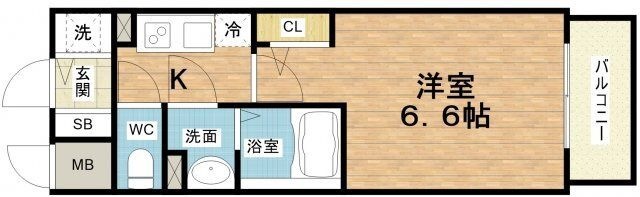 拡大写真:エスリードレジデンス大阪本町 12階1202の間取り
