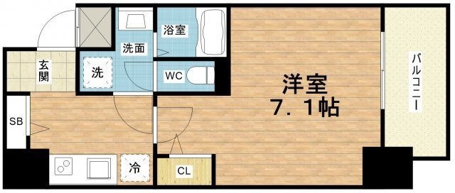 拡大写真:アドバンス上町台シュタット 10階1003の間取り