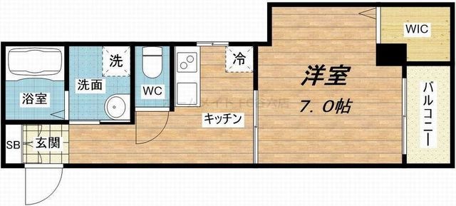 拡大写真:クィーンライフ東今里 9階906の間取り