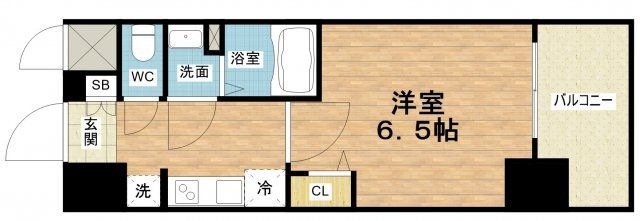 拡大写真:プレサンス福島吉野ミナージ 7階701の間取り