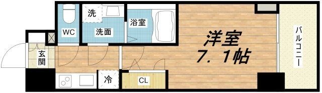 拡大写真:S-RESIDENCE堺筋本町Deux 2階203の間取り