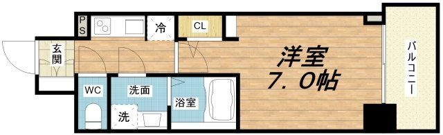 拡大写真:S-RESIDENCE堺筋本町Deux 10階1005の間取り