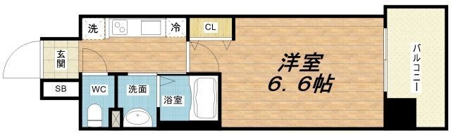 拡大写真:アドバンス大阪城東ブロード 1階101の間取り