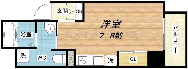 拡大写真:GRAND STEADY徳井町 9階901の間取り