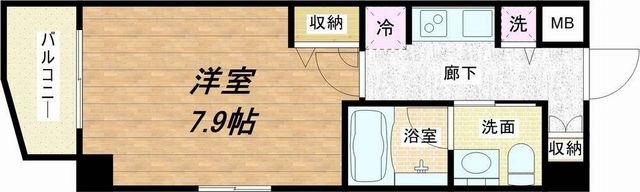 拡大写真:アーデン堺筋本町 9階903の間取り