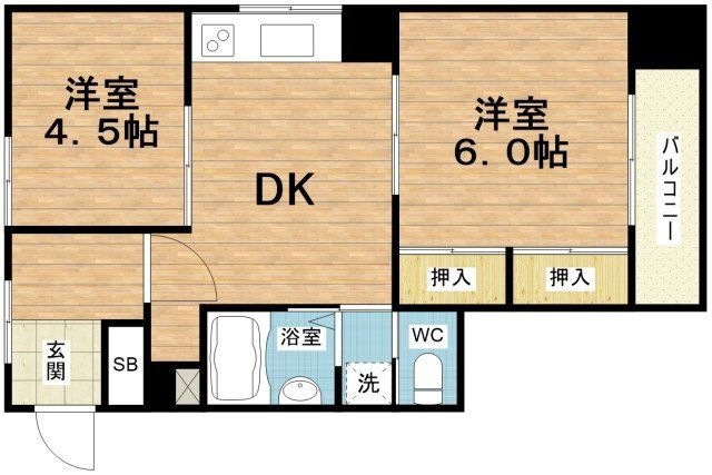 拡大写真:青山ハイツ 3階30Aの間取り