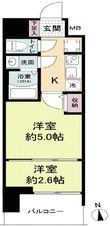 セレニテ難波グランデノールの間取図