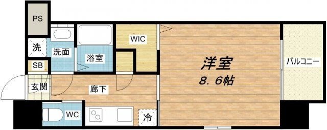 拡大写真:フォレストグレイス深江橋Ⅱ 9階901の間取り