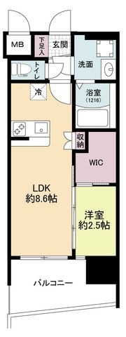 拡大写真:セレニテ新大阪ミラク弐番館 2階201の間取り