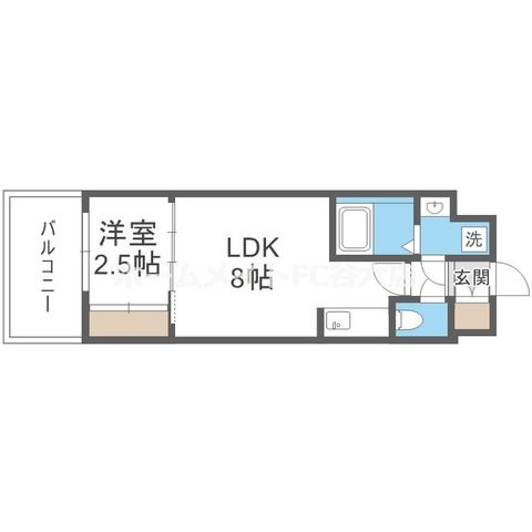 拡大写真:セレニテ新大阪ミラク弐番館 13階1302の間取り