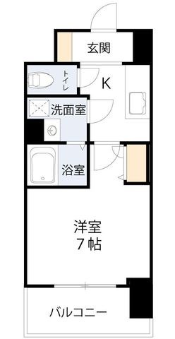 拡大写真:レジュールアッシュ梅田北 6階602の間取り