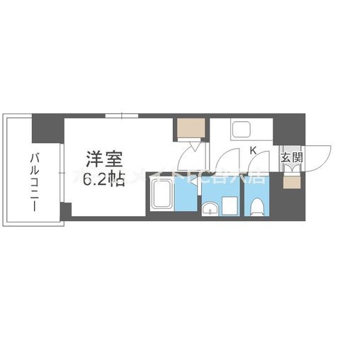 拡大写真:エスリード ザ・グレア大阪 9階909の間取り