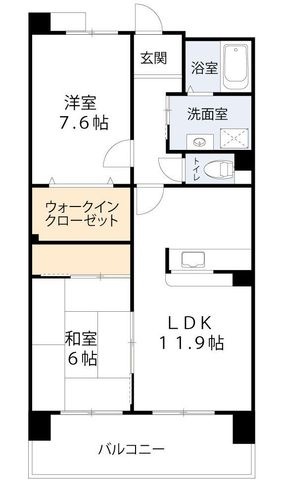 拡大写真：メイビスタ大淀 2階202の間取り