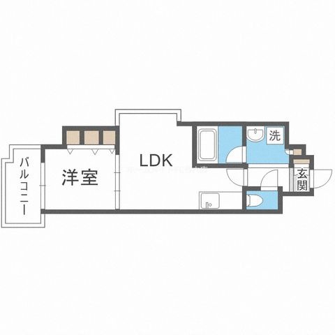 拡大写真:アーデン四ツ橋プライマリーワン 6階601の間取り