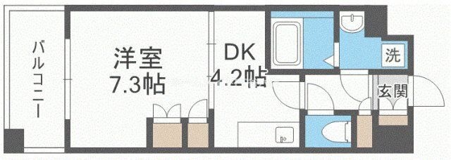 拡大写真:ポートヴィラ靭公園 6階608の間取り