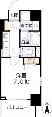 拡大写真:アーバネックス梅田西 9階902の間取り