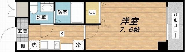 拡大写真:アーデン和泉町 2階207の間取り