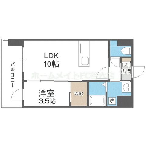 拡大写真:Alivis三国本町 2階202の間取り