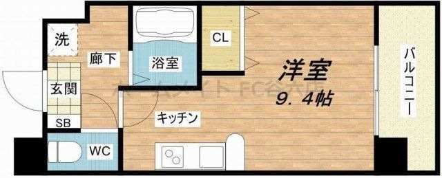 拡大写真:セゾンラトゥールMIYAKOJIMA 8階802の間取り