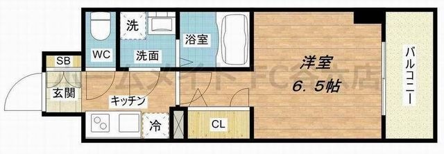 拡大写真:エスリード本町レジデンス 5階509の間取り