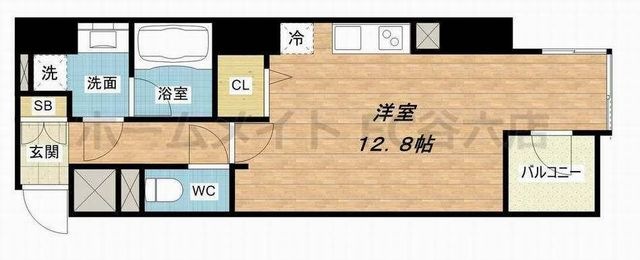拡大写真:エトワール北新地 9階901の間取り