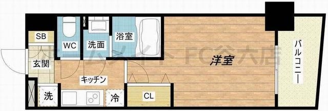 拡大写真:Luxe今里Ⅱ 10階1003の間取り