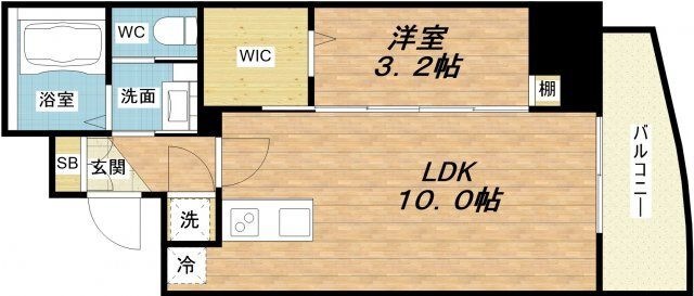 拡大写真:セレニテ堺筋本町プリエ 9階903の間取り