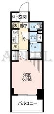 写真:プレサンス福島ミッドエル 4階412の間取図