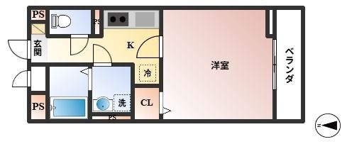 拡大写真：リコルテサントルモンターニュ 2階205の間取り