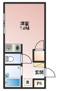 拡大写真:サンマルコ 3階303の間取り