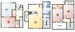熊野町貸家の間取図