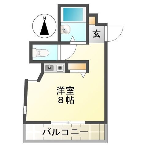 拡大写真：ファーストステージ町屋 3階308の間取り