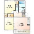 グリュックⅢ B棟の間取図