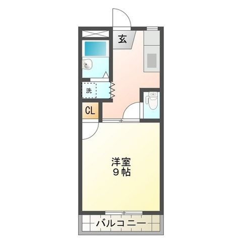 拡大写真:集ハイツ 2階2Gの間取り