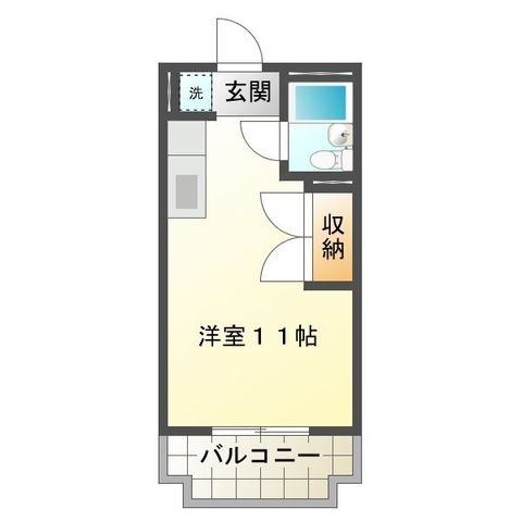拡大写真：ティアラ桜橋 2階205の間取り
