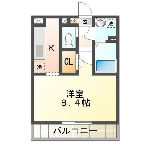 拡大写真:Gracia江戸橋 3階303の間取り