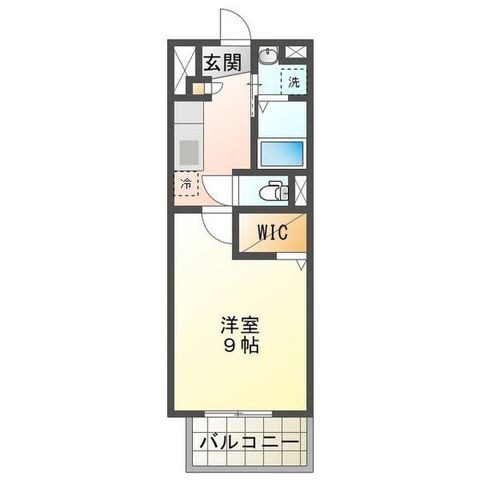 拡大写真:K Smart HISAI 7階702の間取り