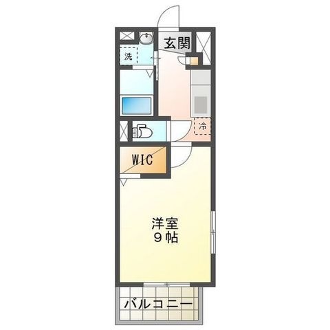 拡大写真:K Smart HISAI 9階901の間取り