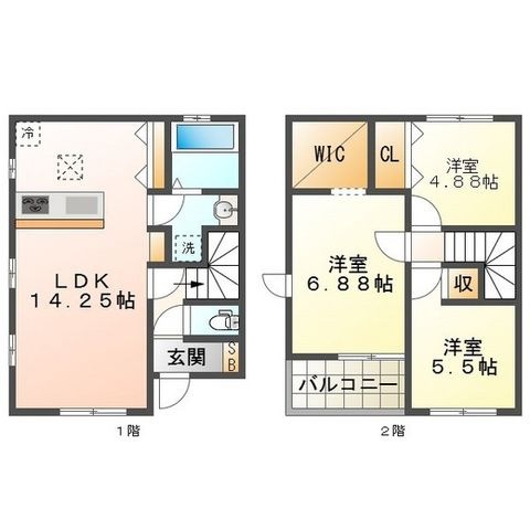 拡大写真:リーブルファイン柳山津興 2階103の間取り