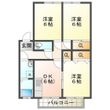 メルベーユ岩之谷 Bの間取図