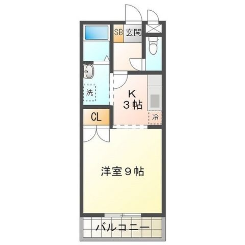 拡大写真:エール白須賀 2階2Cの間取り