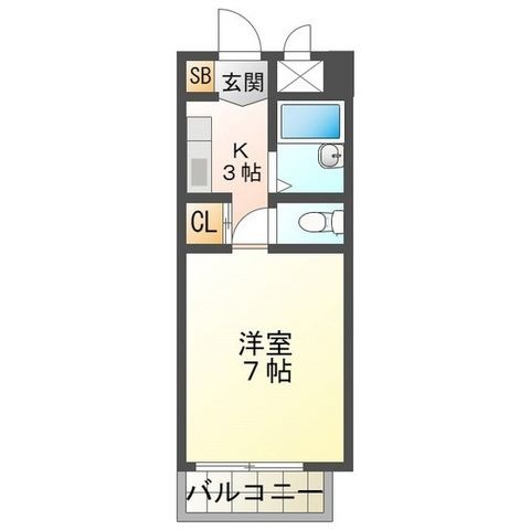 拡大写真:サザレビル 3階302の間取り